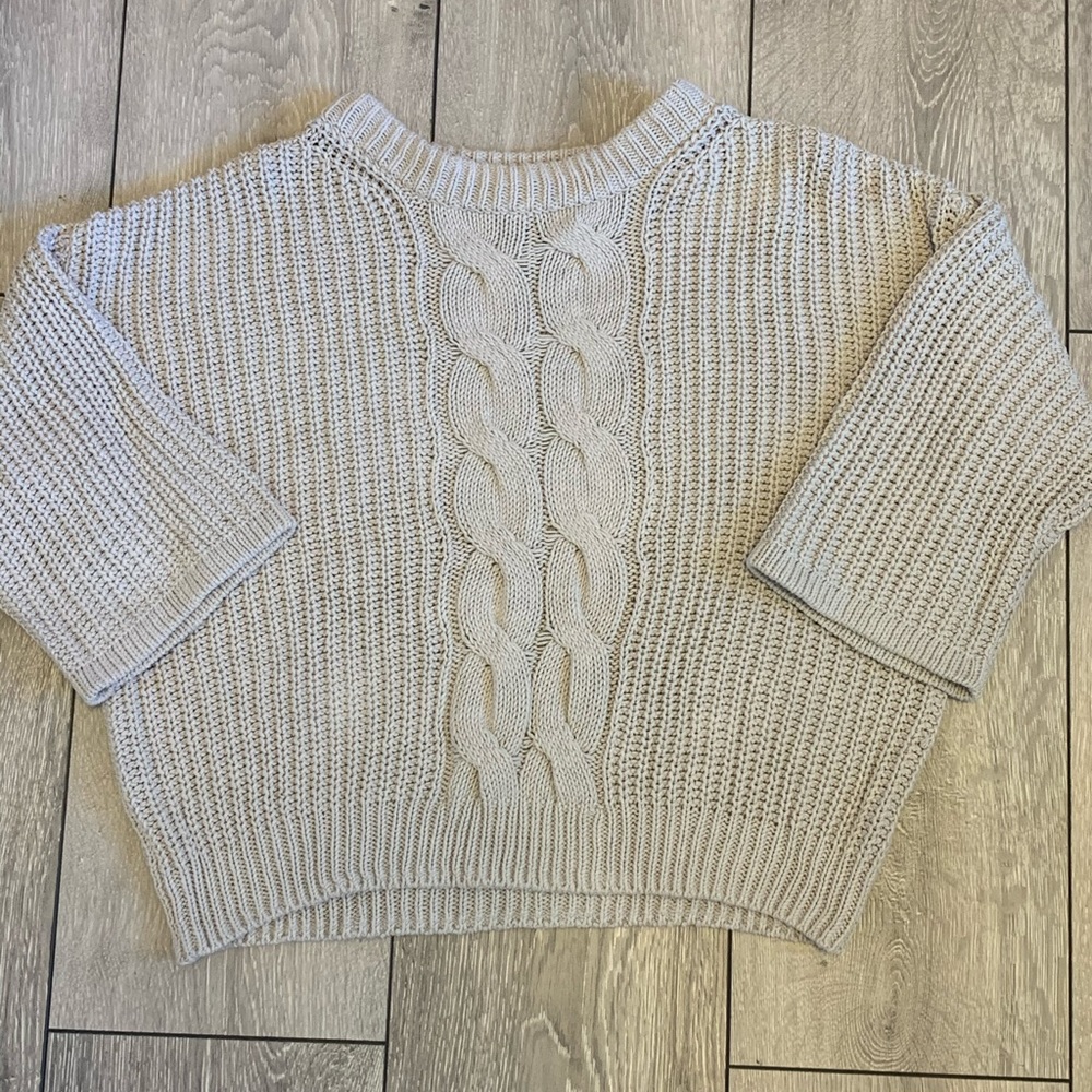 Knit sweater shirt